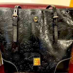 Dooney and Bourke Disney Black embossed sketch tote